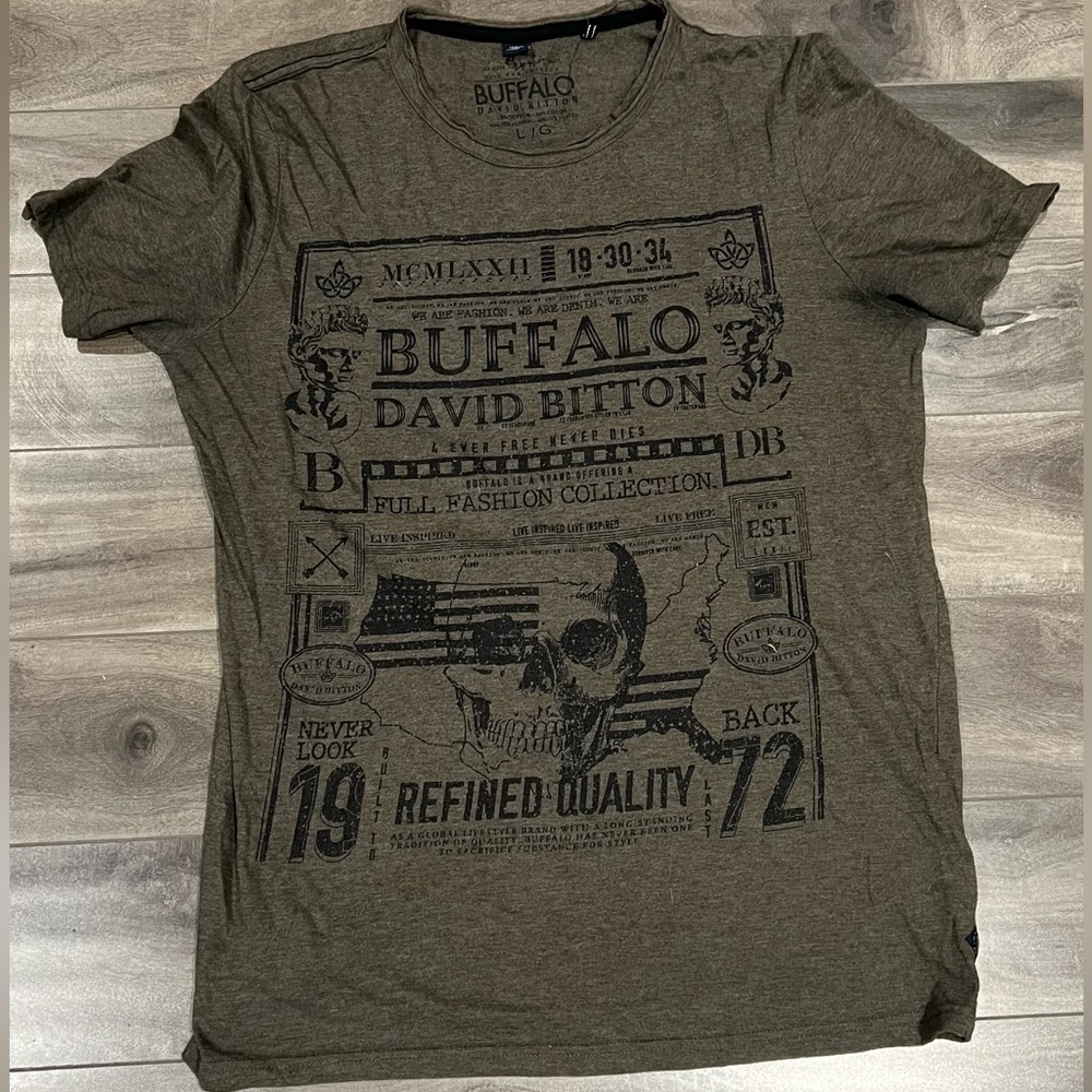 Buffalo David Bitton Men's Brown Graphic T-Shirt
